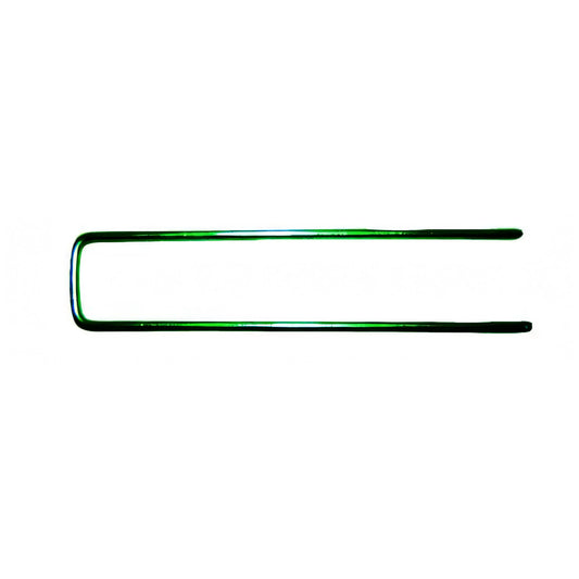 Picchetto a U verniciato verde per teli di pacciamatura, 180x40 mm