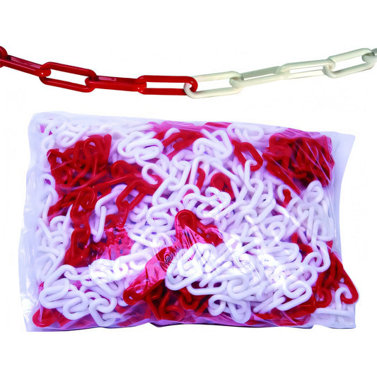Catena in plastica bicolore Vigor bianco e rosso