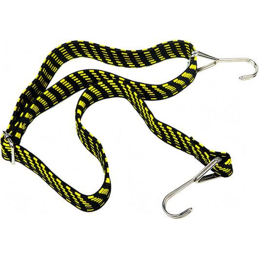 Cinghia elastica piatta Vigor regolabile con ganci in acciaio, 3x100 cm