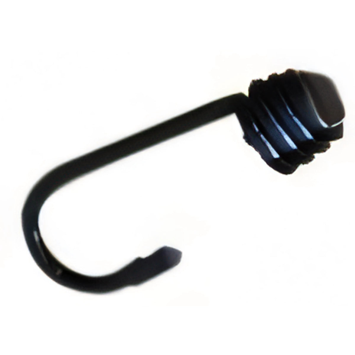 Gancio zincato in ferro per corda elastica, foro 8 mm