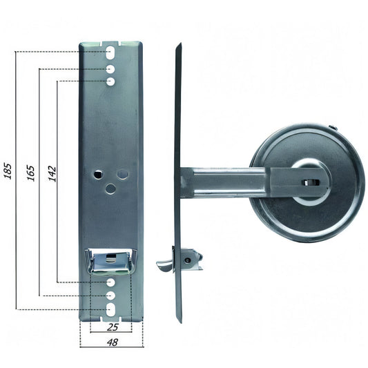 Avvolgitore interno per tapparelle con placca inox e cintino da 6 m