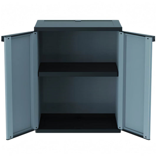 Armadio Terry Jline in polipropilene grigio, modello Piani Basso 69x38x85 cm