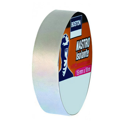 Nastro isolante Boston grigio, rotolo 15 mm x 10 m, antifiamma