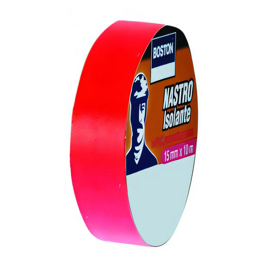 Nastro isolante Boston rosso, rotolo 19 mm x 25 m, antifiamma