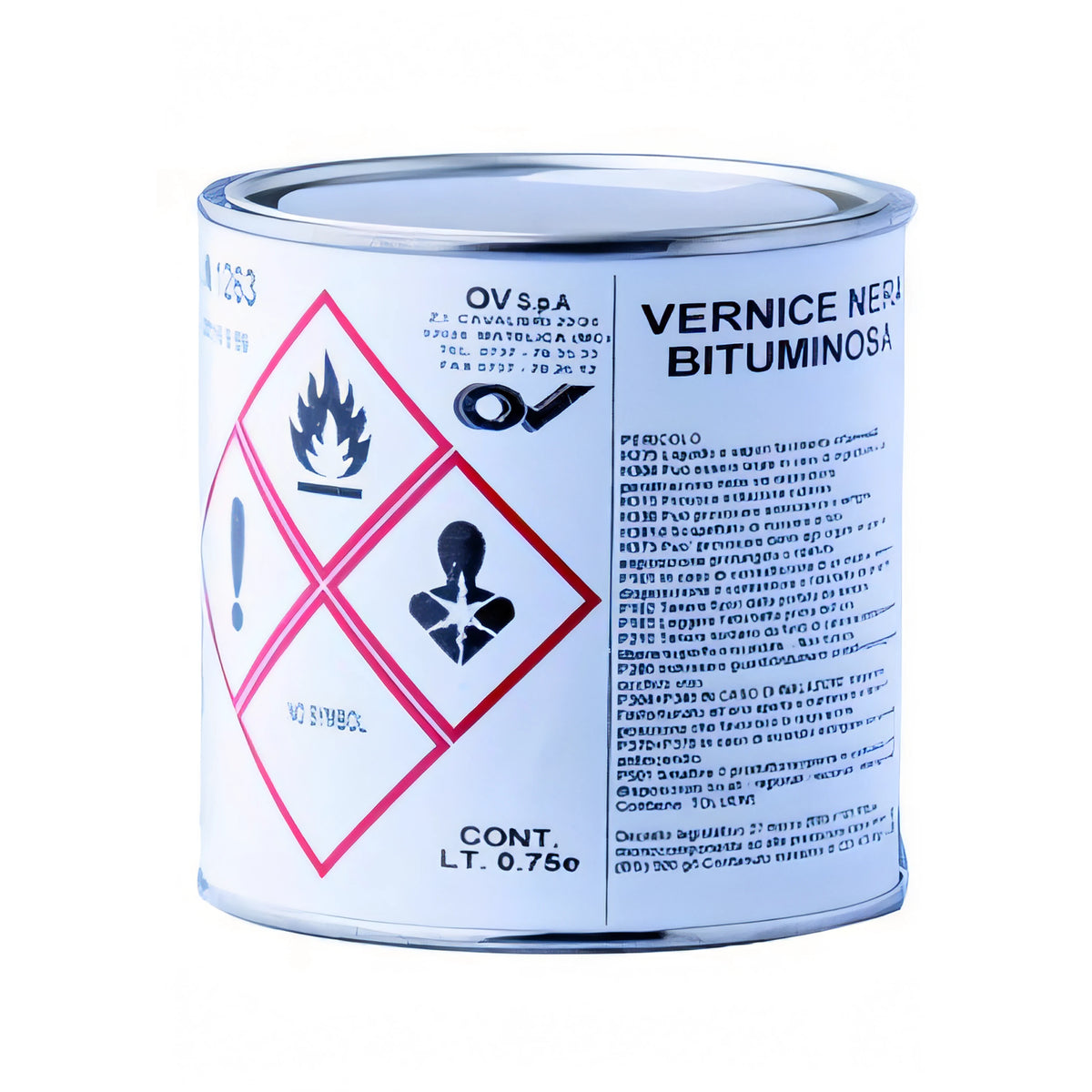 Latta di catramina bituminosa vernice nera, 750 ml