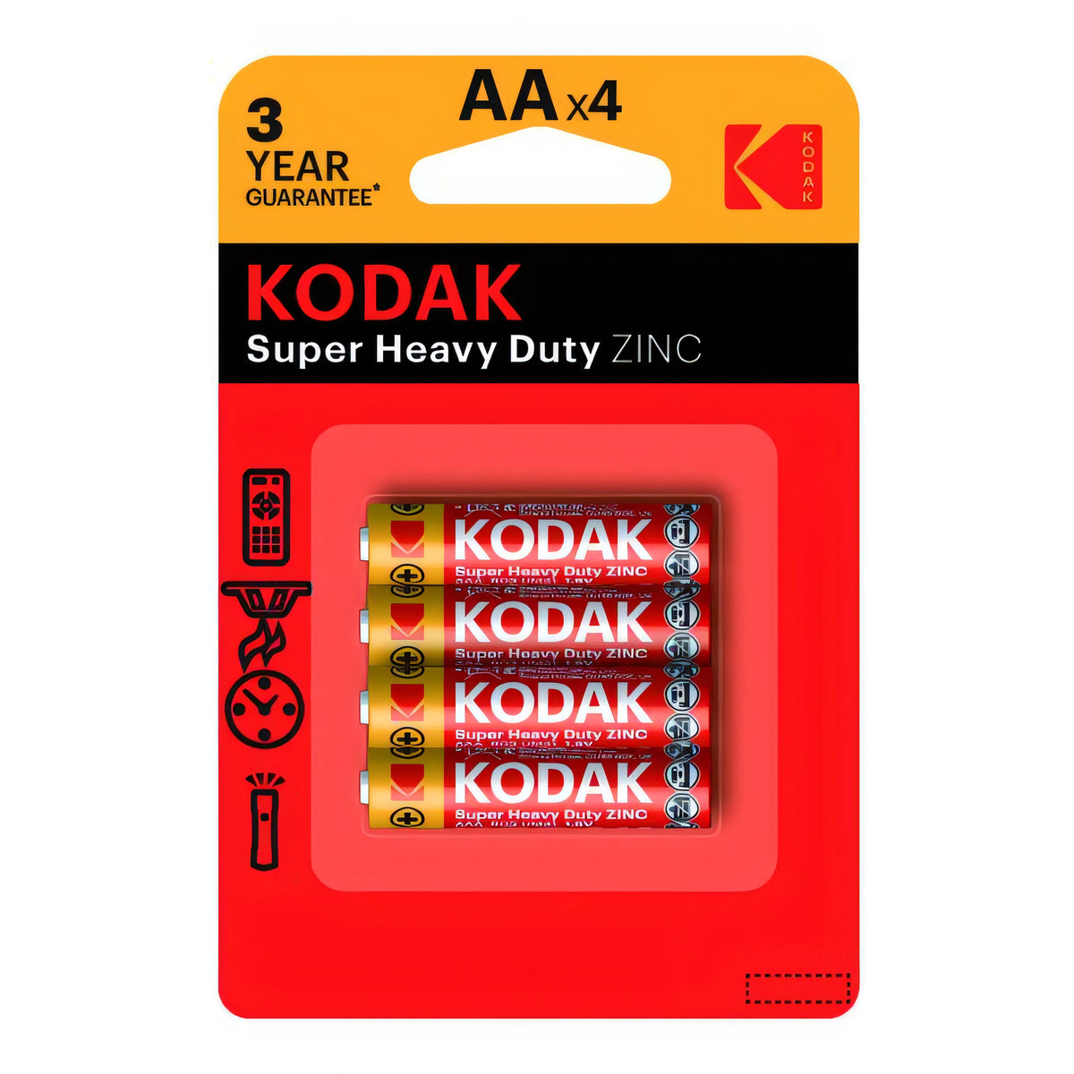Pile Kodak zinco extra heavy duty stilo AA, confezione da 20