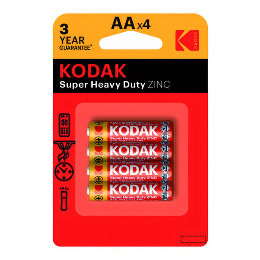 Pile Kodak zinco extra heavy duty stilo AA, confezione da 20
