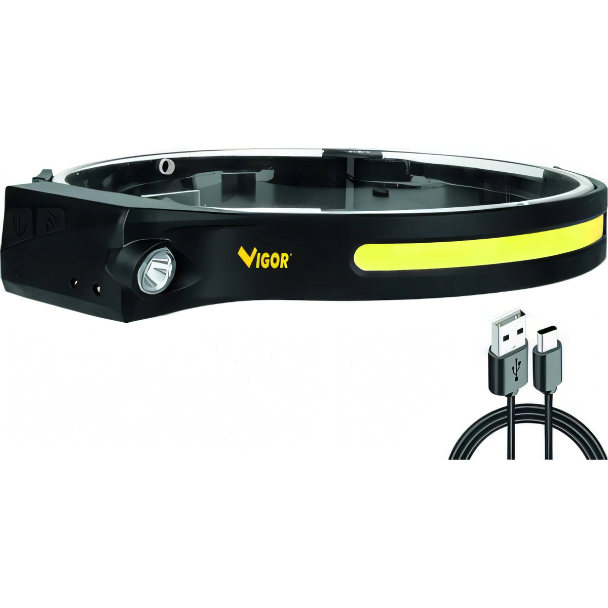 Torcia frontale Vigor LED Trail-USB, 350 lumen