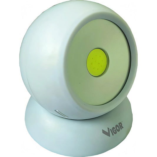 Lampada a sfera LED Vigor staccabile, con base magnetica, 160 lumen