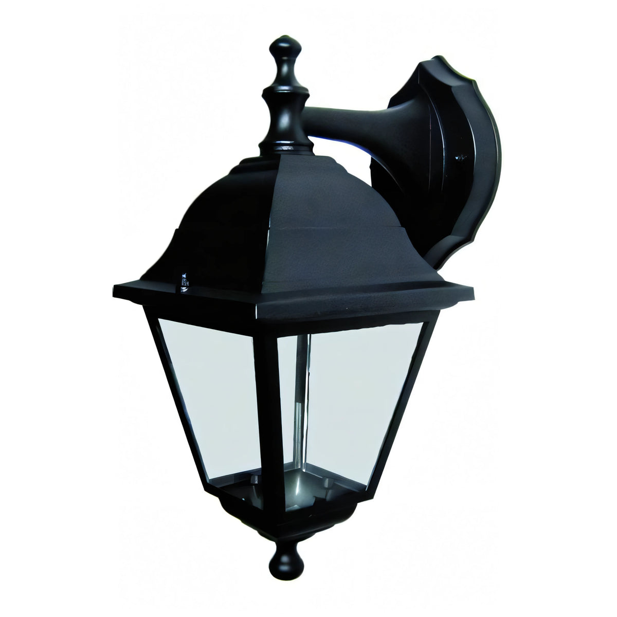 Lanterna Vigor Capri da parete per esterni, alluminio nero, H 34 cm