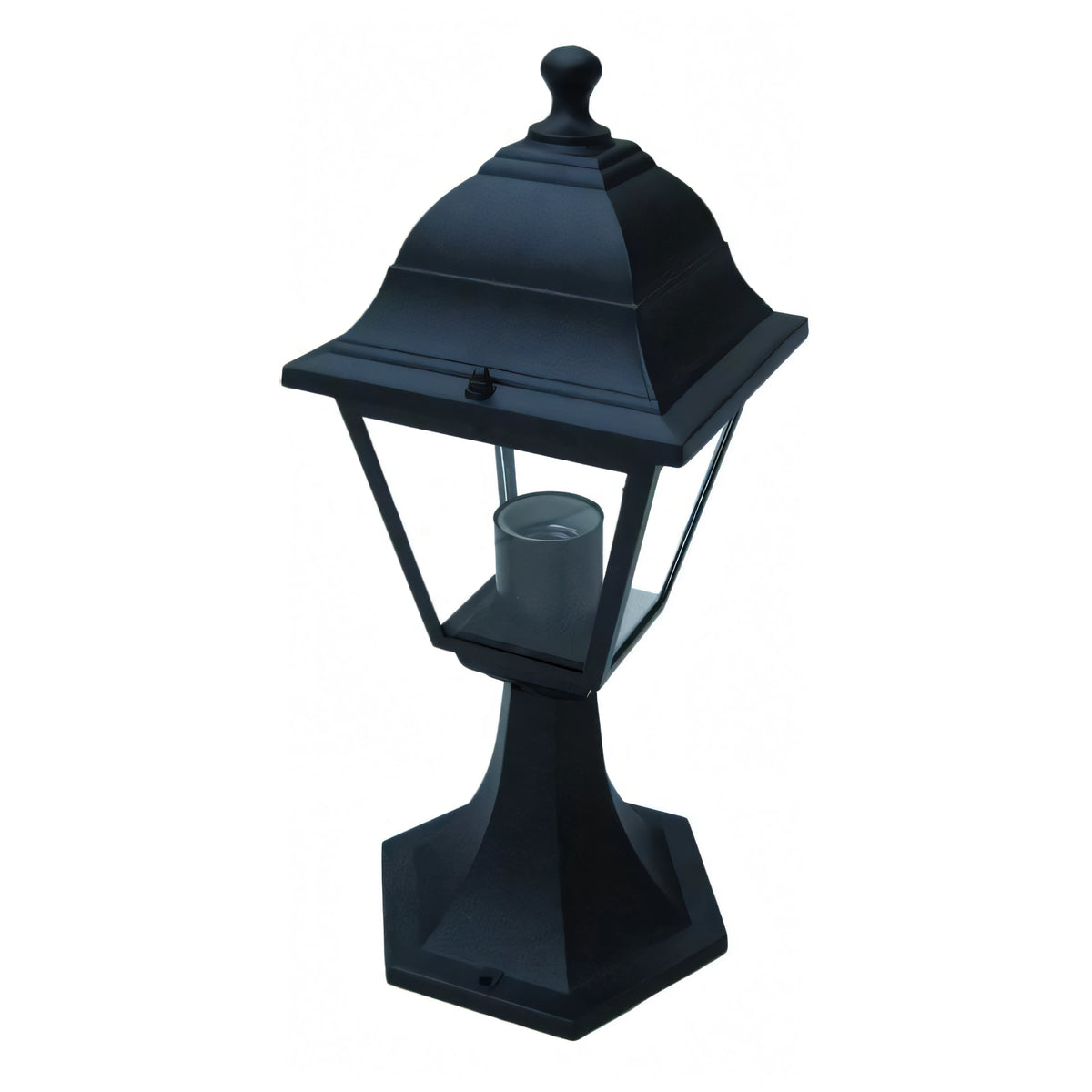 Lanterna Vigor Sorrento da appoggio per esterni, alluminio nero, H 40 cm