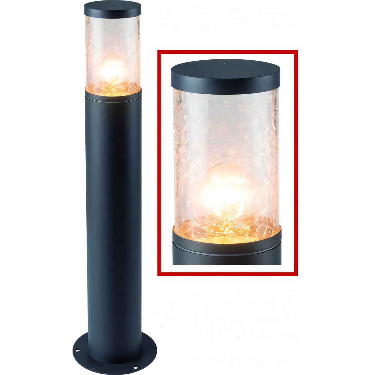 Lanterna LED Vigor Ibiza per esterni, alluminio antracite, 12,5W