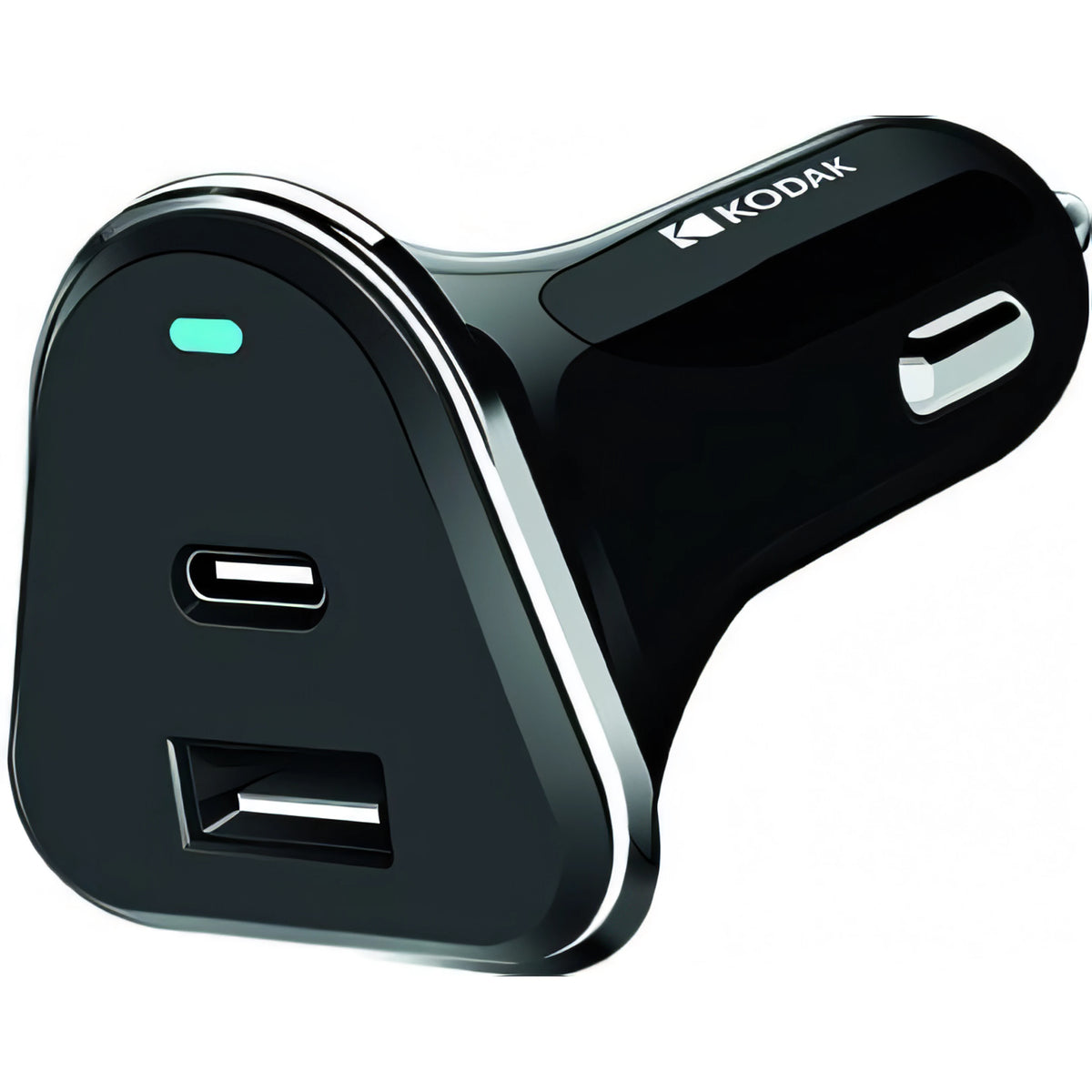 Caricatore da auto Kodak con uscite USB-A e USB-C, nero