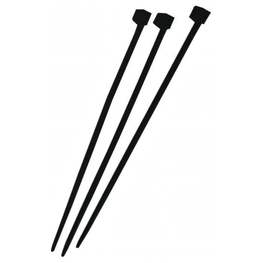 Fascette per cablaggi Hu-Firma in nylon nero 4,8x200 mm, confezione da 100 pezzi