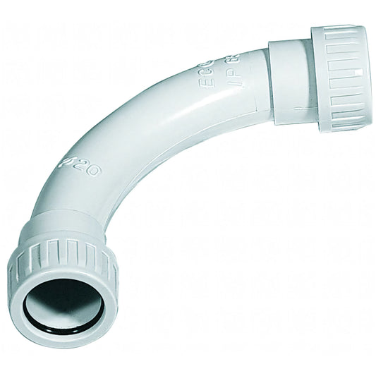 Curva a 90° per tubi rigidi tubo-tubo, Ø 16 mm, IP65