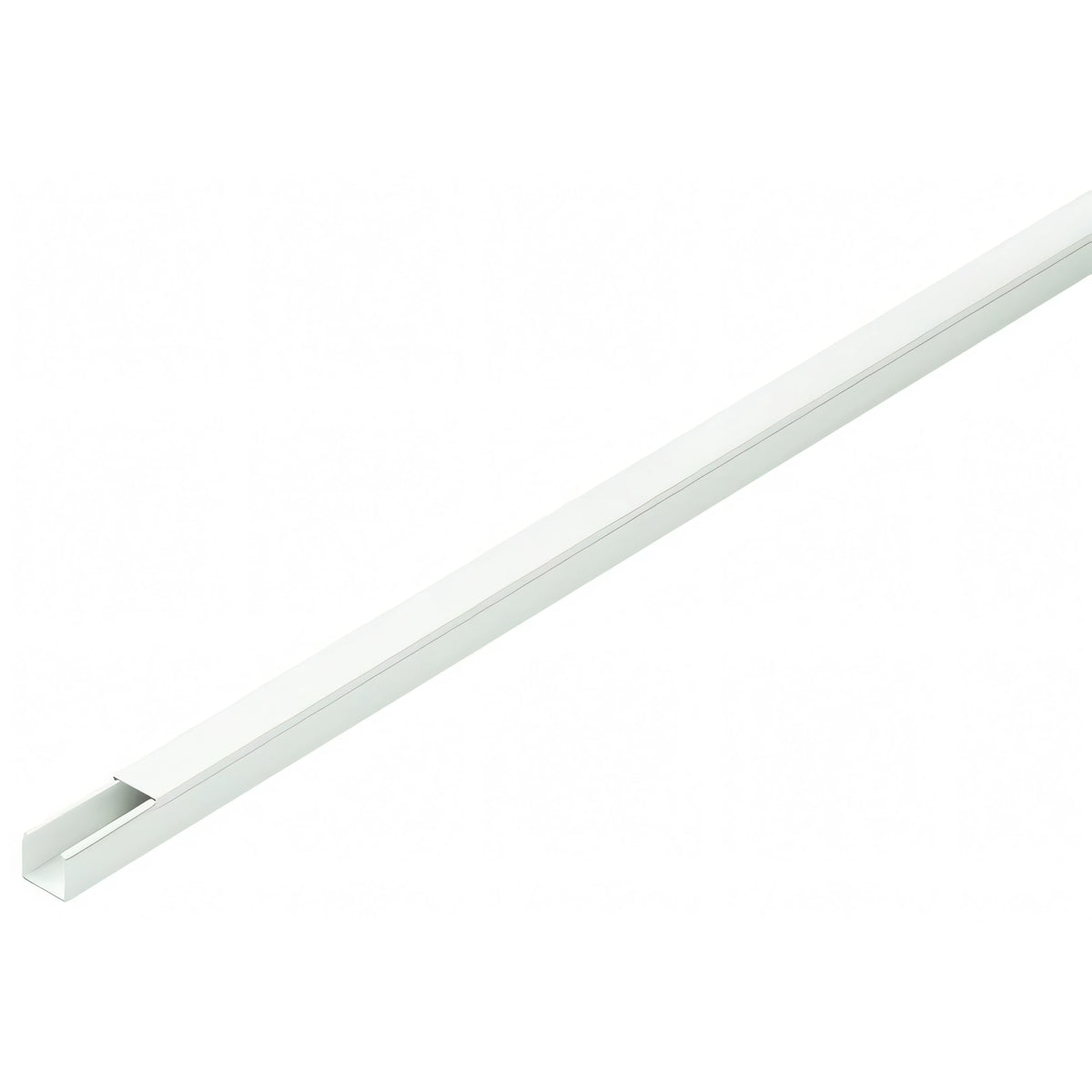 Canalina passacavi in PVC bianca con coperchio, 15x17 mm, 2 m