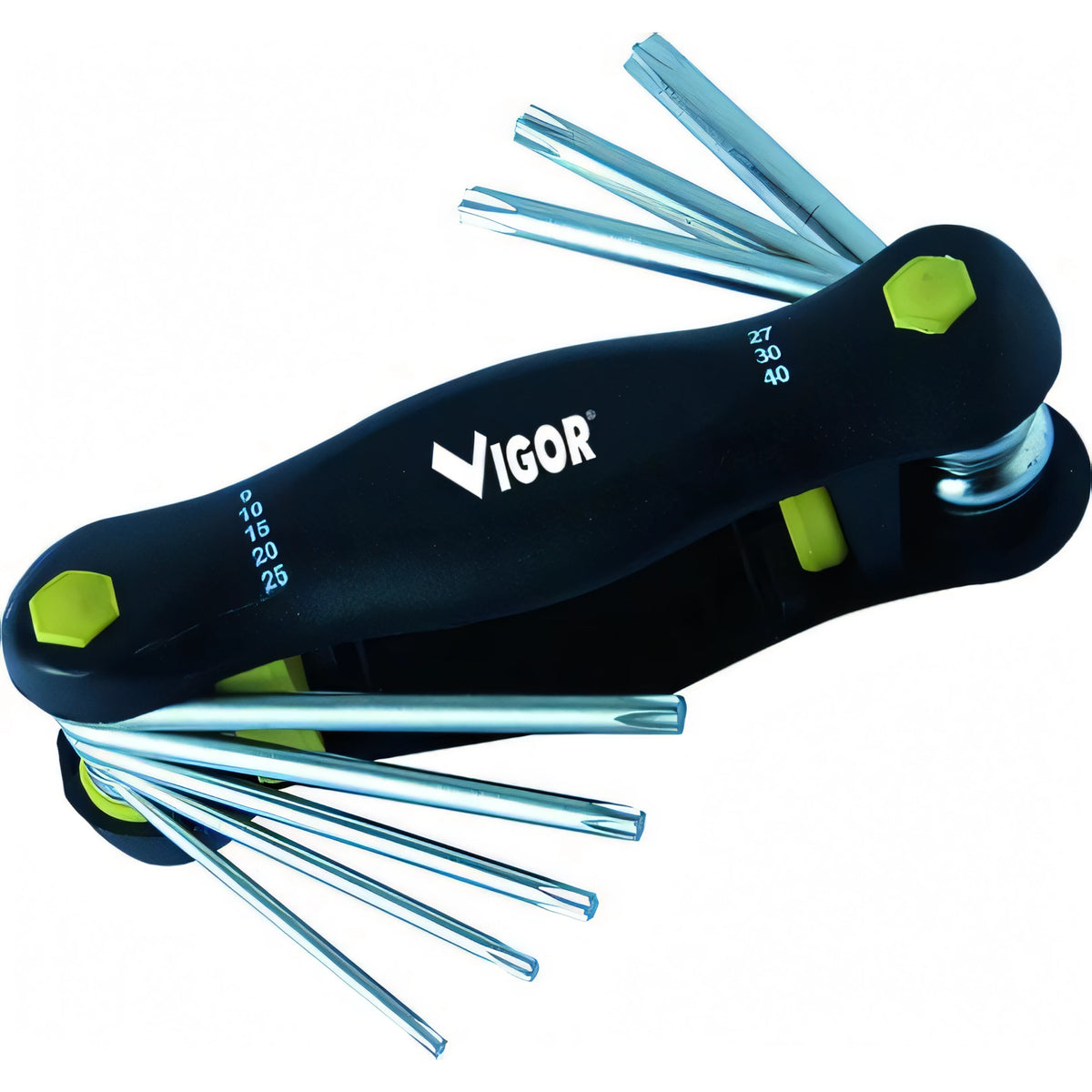 Set chiavi a brugola Vigor Torx magnetiche, 7 pezzi, T09-T40