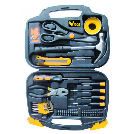 Set utensili Vigor VAU-V124 in valigetta, 124 pezzi