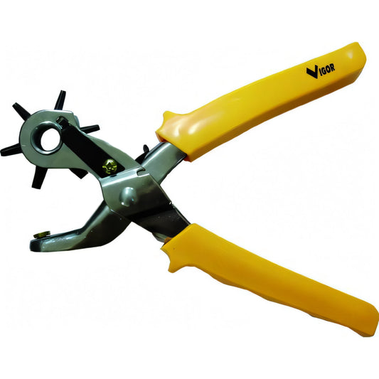 Pinza a fustella Vigor, 215 mm, 6 fori Ø 2,5-5 mm