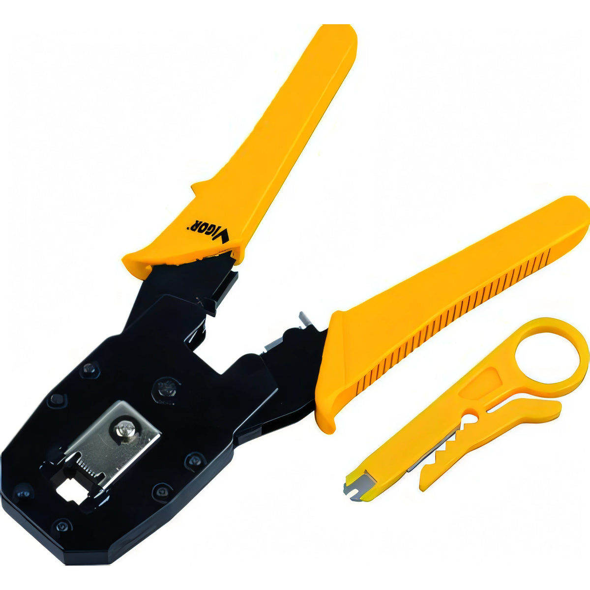 Pinza a crimpare Vigor per connettori RJ11, RJ12, RJ45