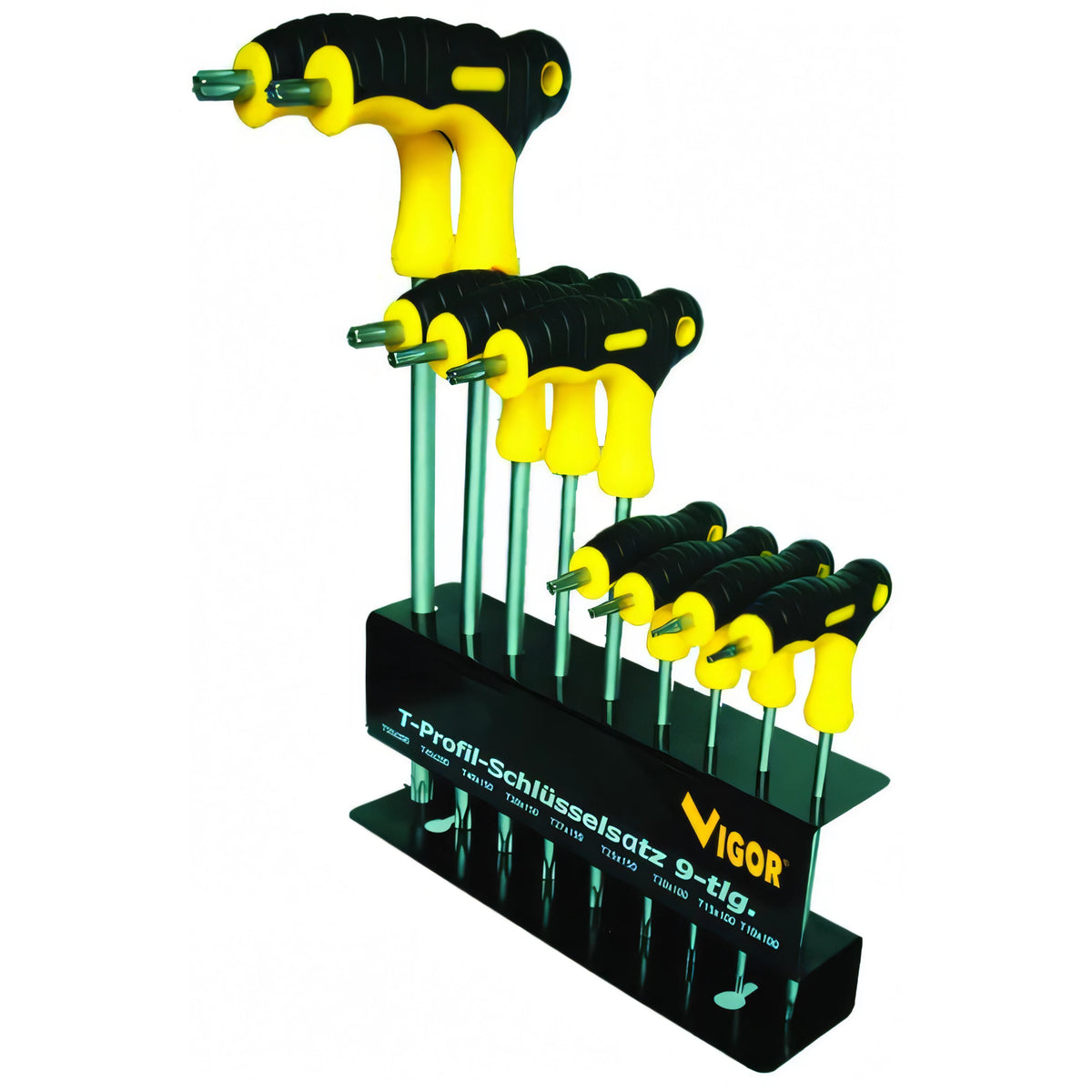 Serie chiavi Vigor CRV Torx a manico a T, 9 pezzi