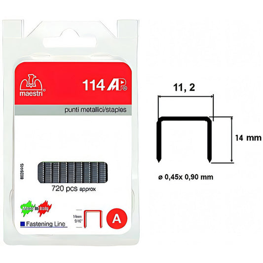 Confezione punti Rocama per fissatrici elettroniche Maestri, 14 mm