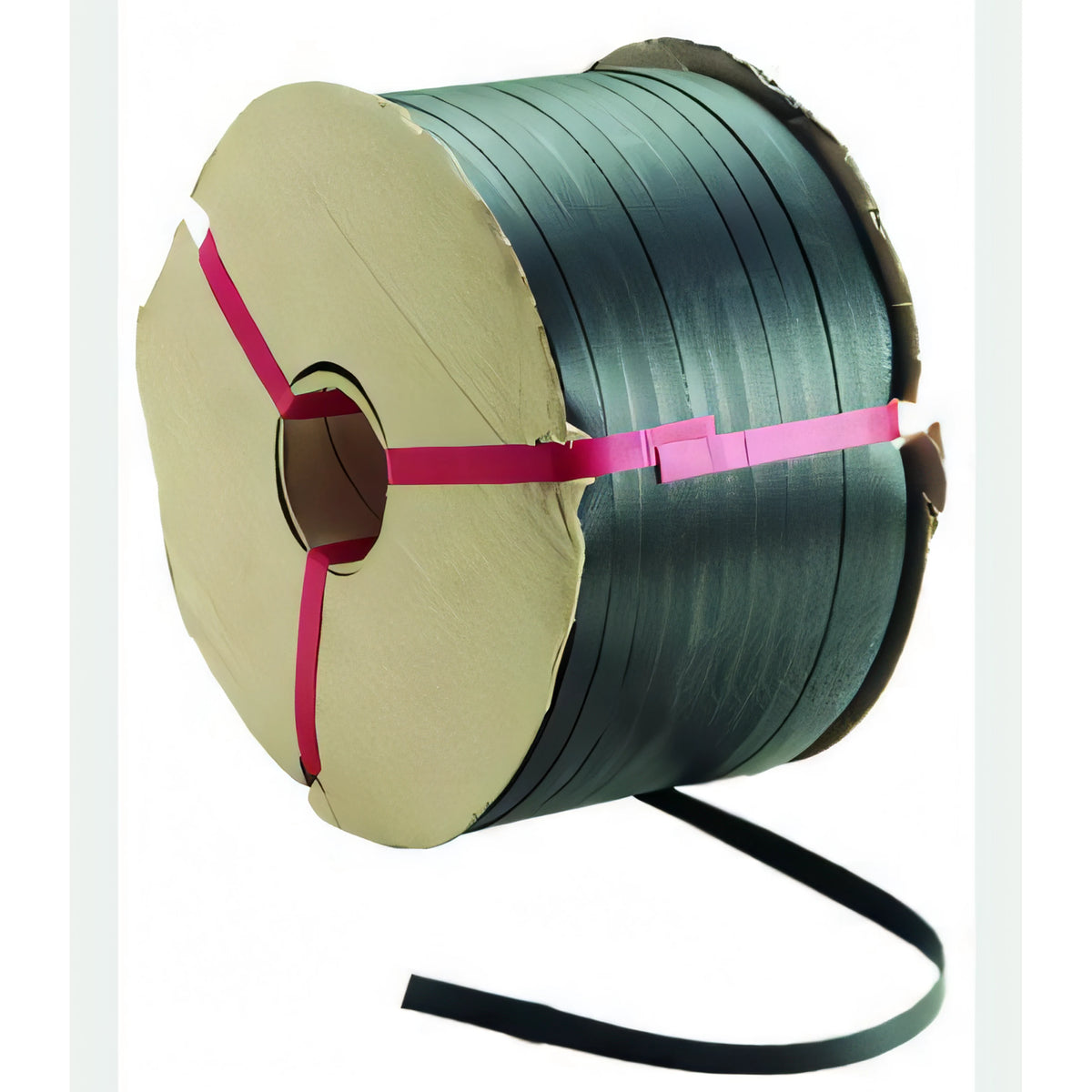 Reggetta in plastica nera, bobina 1000 m, 12x0,5 mm