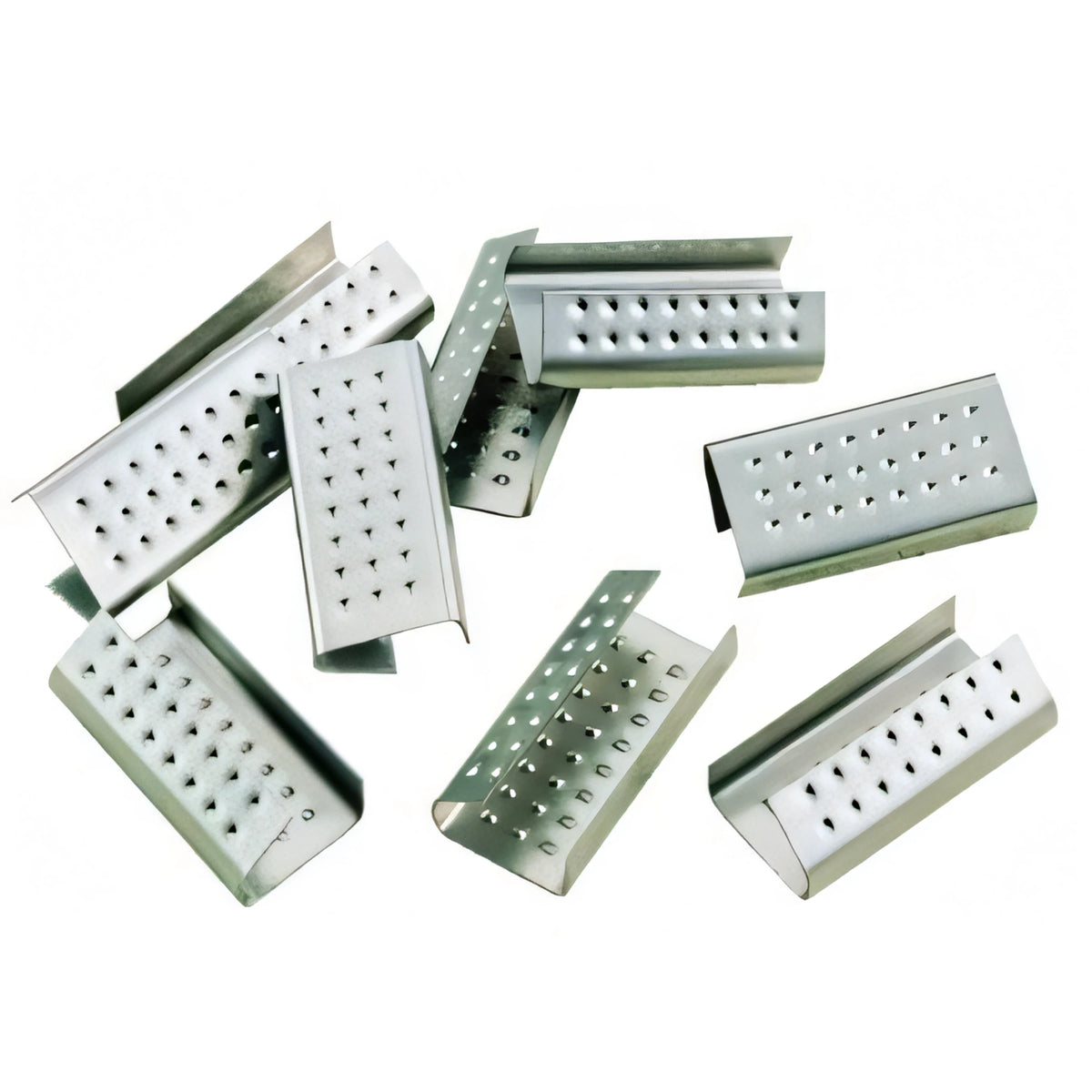Sigilli in plastica per reggetta, scatola da 2500 pezzi, 13x0,4 mm