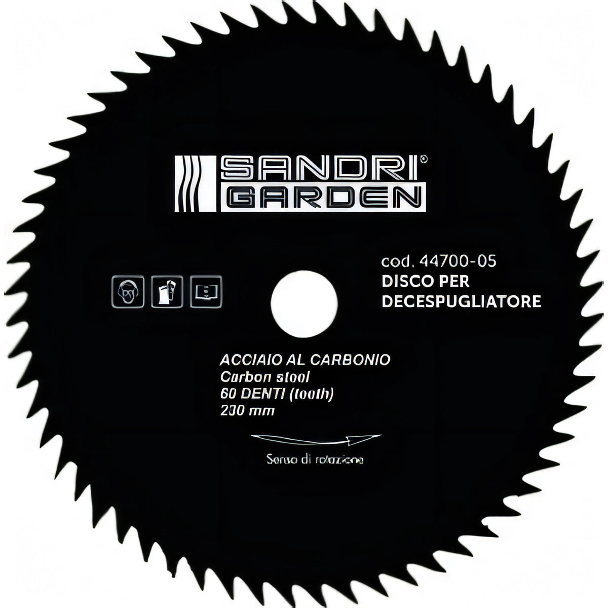 Disco per decespugliatore Sandri a 60 denti, Ø 230 mm