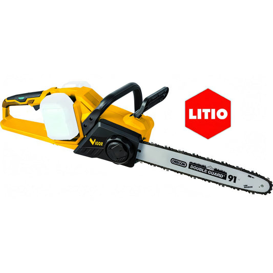 Elettrosega a batteria Vigor brushless V-E40B/L nuda con barra 350 mm
