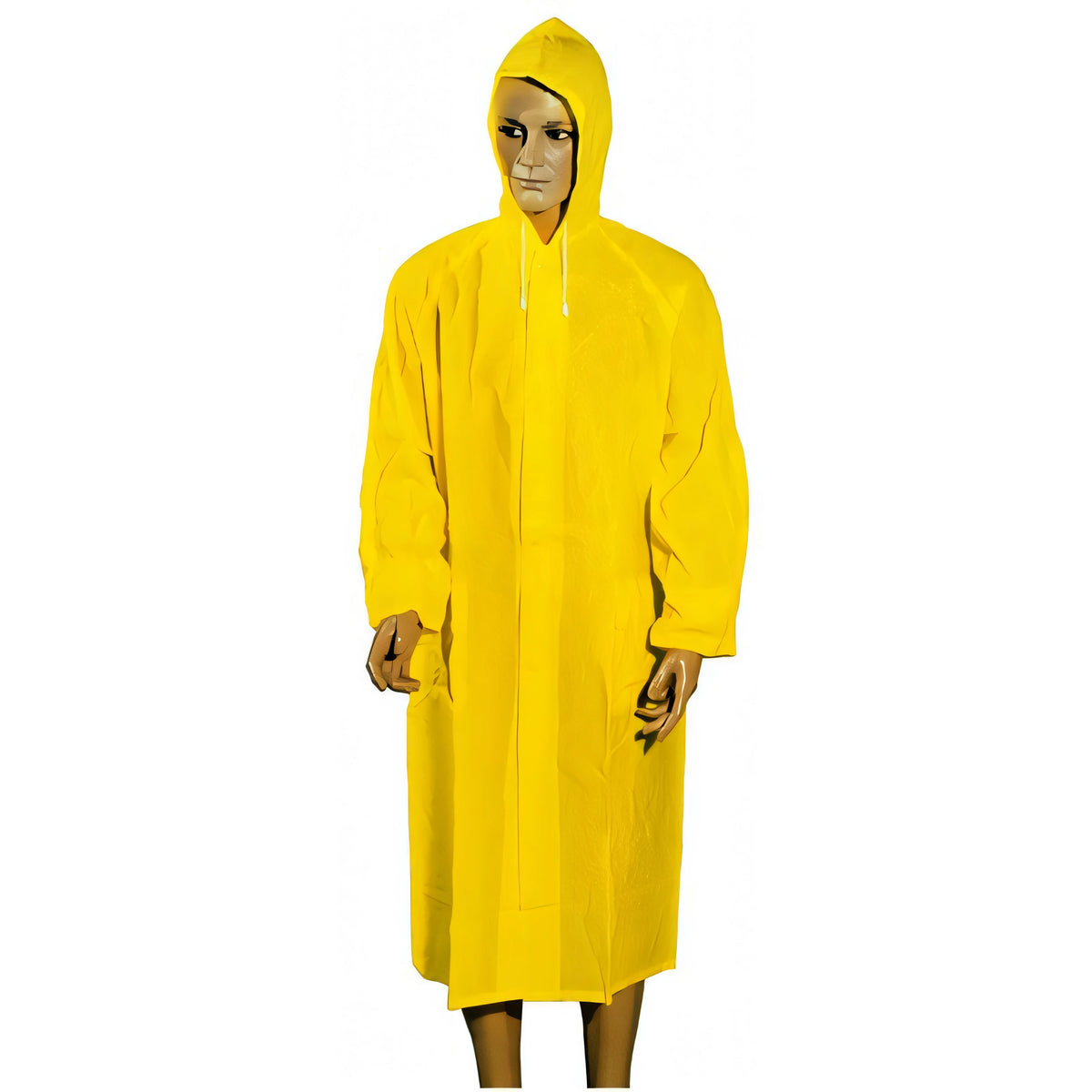 Impermeabile monopezzo Vigor in PVC giallo con cappuccio, taglia L