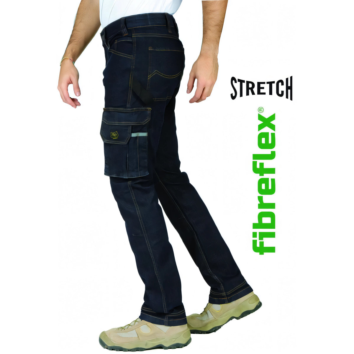 Pantaloni jeans da lavoro Rica Lewis Joba tasconato denim scuro