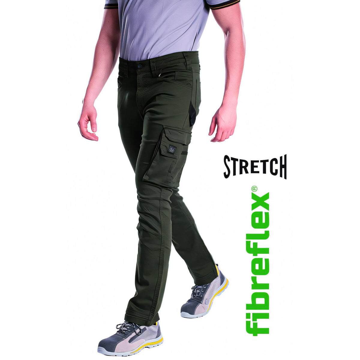 Pantaloni da lavoro Rica Lewis Jobc tasconi cotone verde