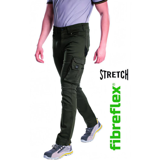 Pantaloni da lavoro Rica Lewis Jobc tasconi cotone verde