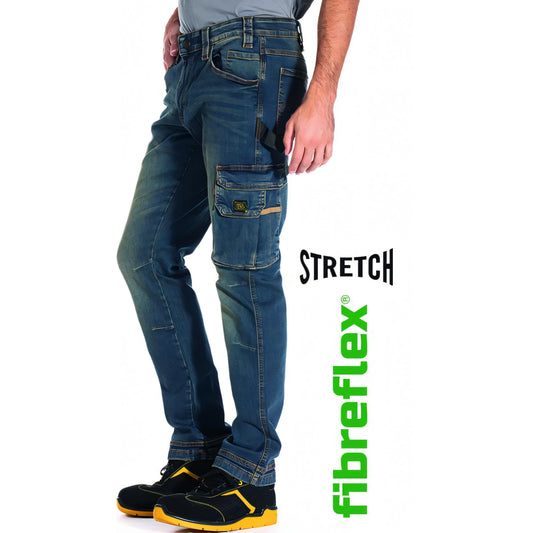Pantaloni jeans da lavoro Rica Lewis Jobdy tasconi denim vintage