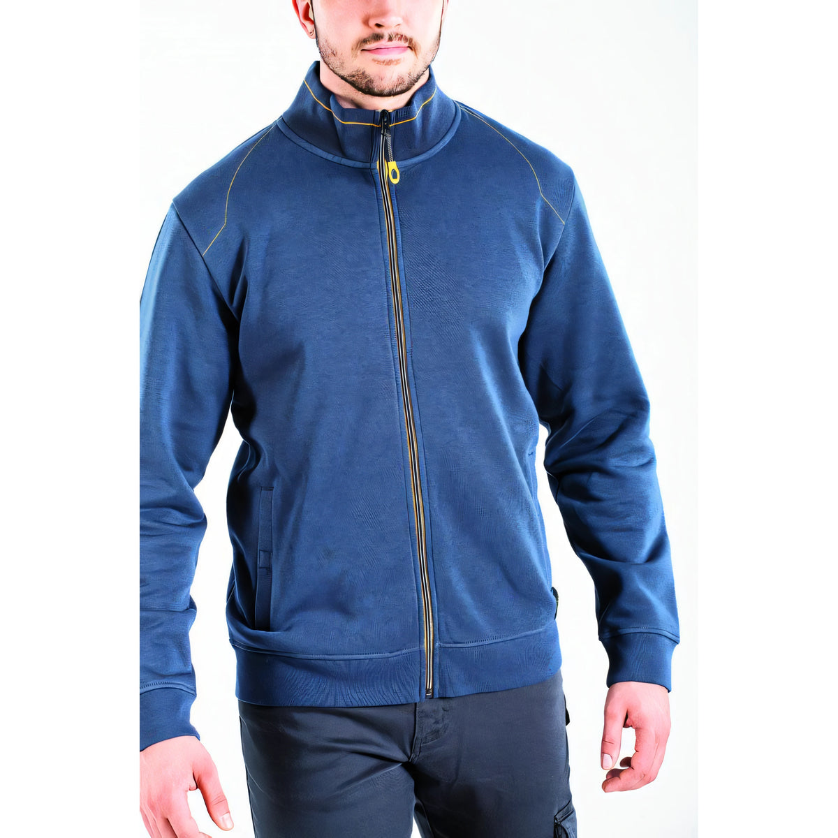 Felpa da lavoro Rica Lewis fullzip grigio/blu taglia M