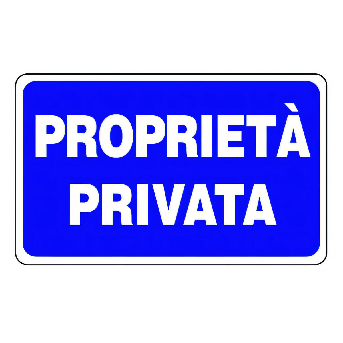 Cartello segnaletico in plastica, proprietà privata, 300x200 mm