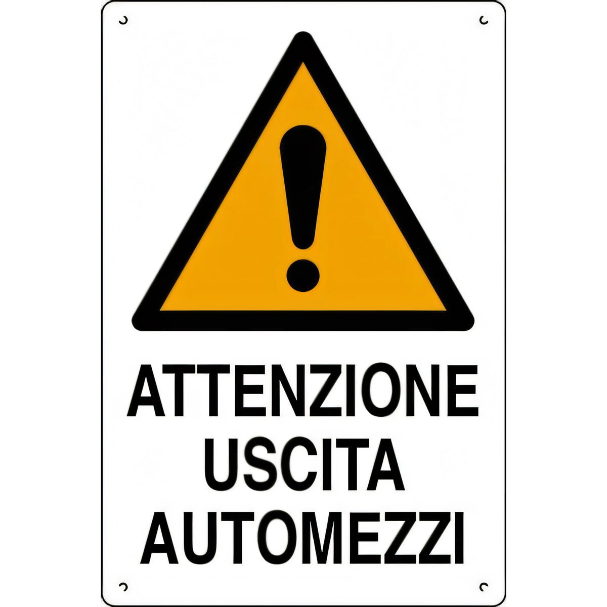 Cartello da cantiere in polionda, uscita automezzi, 60x40 cm
