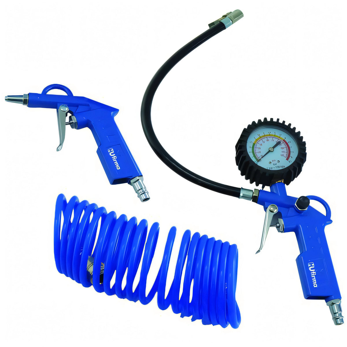 Kit per compressori Hu-Firma set 3 pezzi con pistola gonfiaggio e tubo