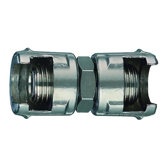 Raccordo di giunzione a due dadi fresati per aria compressa, 1/4"