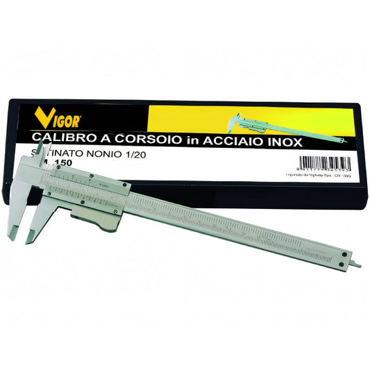 Calibro a corsoio Vigor in acciaio inox, 150 mm