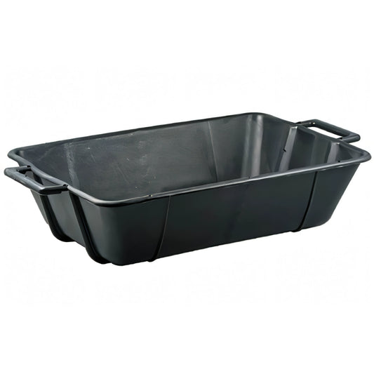 Cassetta per muratore in plastica con rinforzi in ferro, 67x45x17 cm, con 2 manici