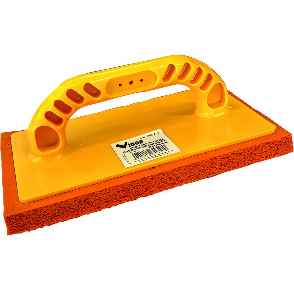 Frattone Vigor in plastica con gommaspugna arancio morbida, 220x140 mm