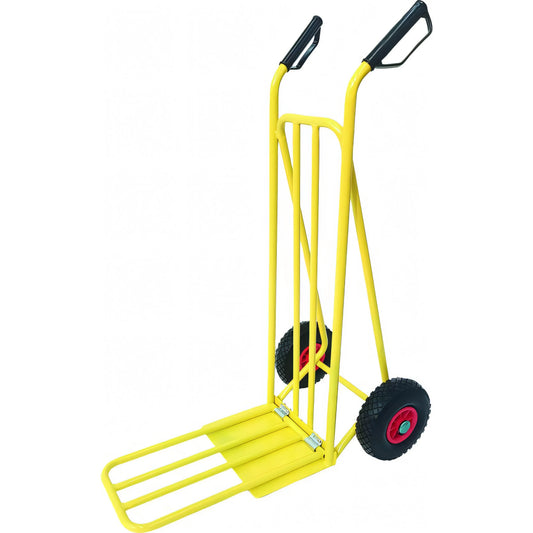 Carrello portacasse Vigor con pala ribaltabile e ruote pneumatiche