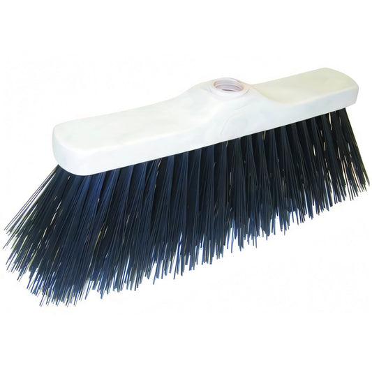 Scopa industriale in PVC nero rigido, senza manico, 27 cm