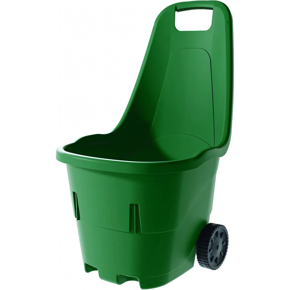 Carrello da giardino Smart in polipropilene verde, portapellet e portalegna