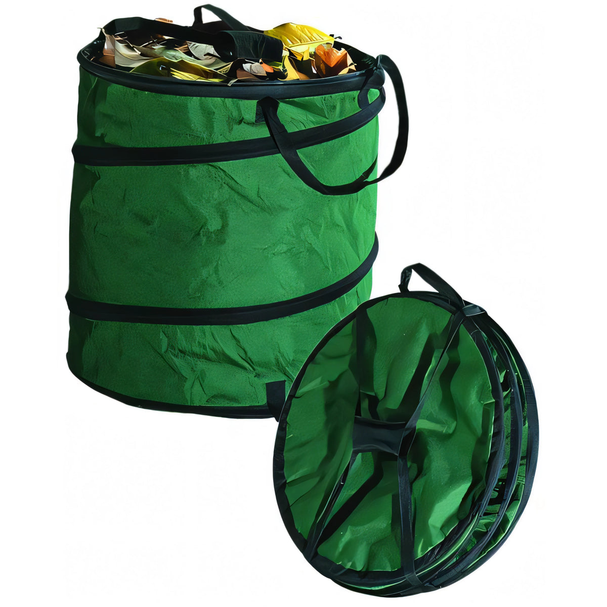 Sacco Vigor raccoglierba in tela verde, richiudibile, 60 L