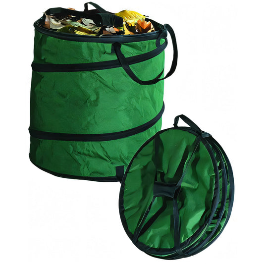 Sacco Vigor raccoglierba in tela verde, richiudibile, 60 L
