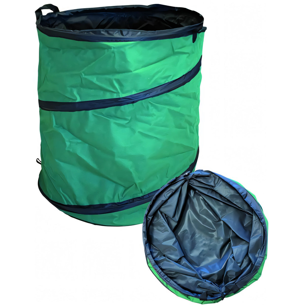Sacco Vigor raccoglierba in tela verde, richiudibile, 80 L