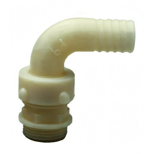 Raccordo curvo a 3 pezzi in nylon per motopompe, 1 pollice x 30 mm